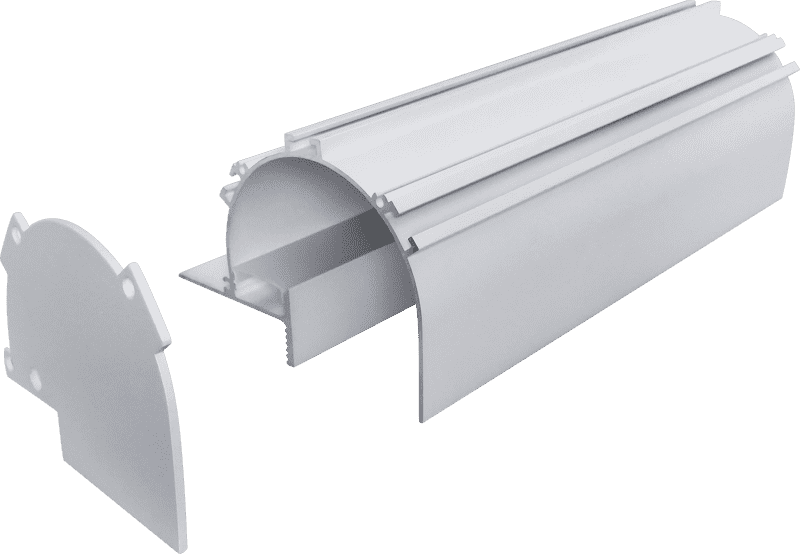 10069 Pre-embedded corner line light hard light strip shell aluminum groove