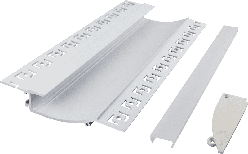 9819 Pre-embedded corner line light hard light strip shell aluminum groove kit