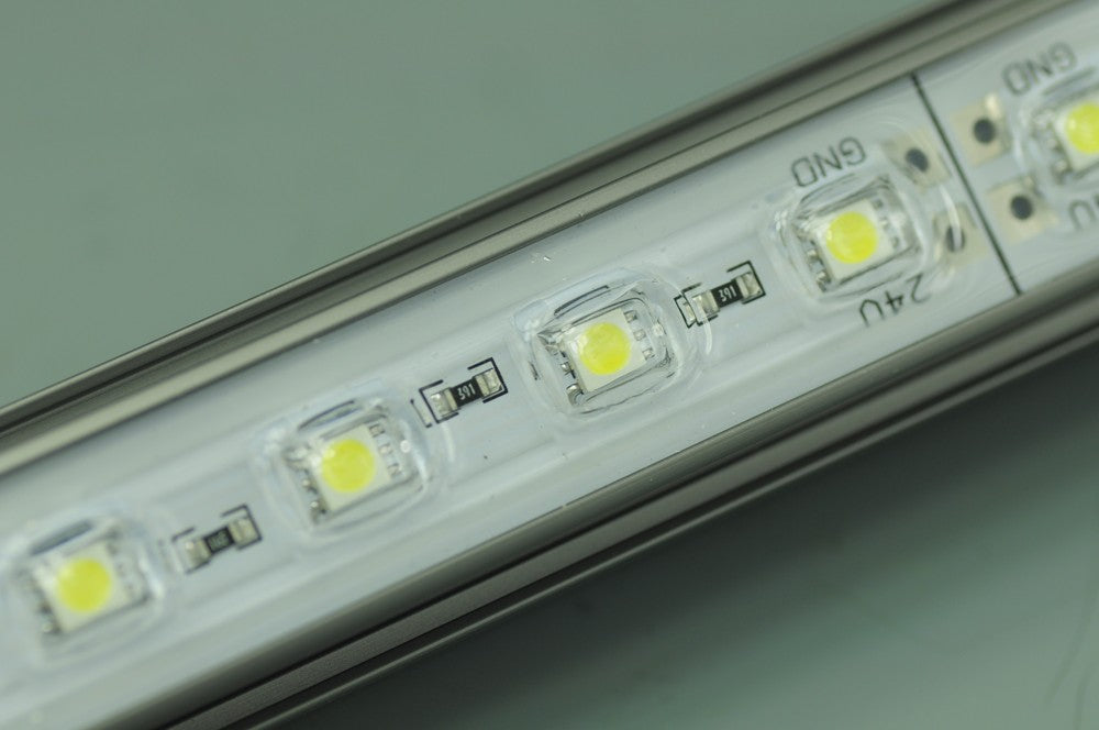 1Meter 12V Waterproof 39.4 inch 5050 Rigid LED Strips Bar Aluminium Profile 48LED Waterproof Rigid Strip Light