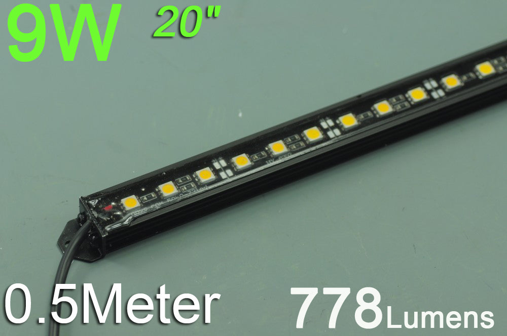 0.5Meter Black Superbright Waterproof LED Strip Bar 39.3inch 5050 5630  Rigid LED Strip 12V With DC connector