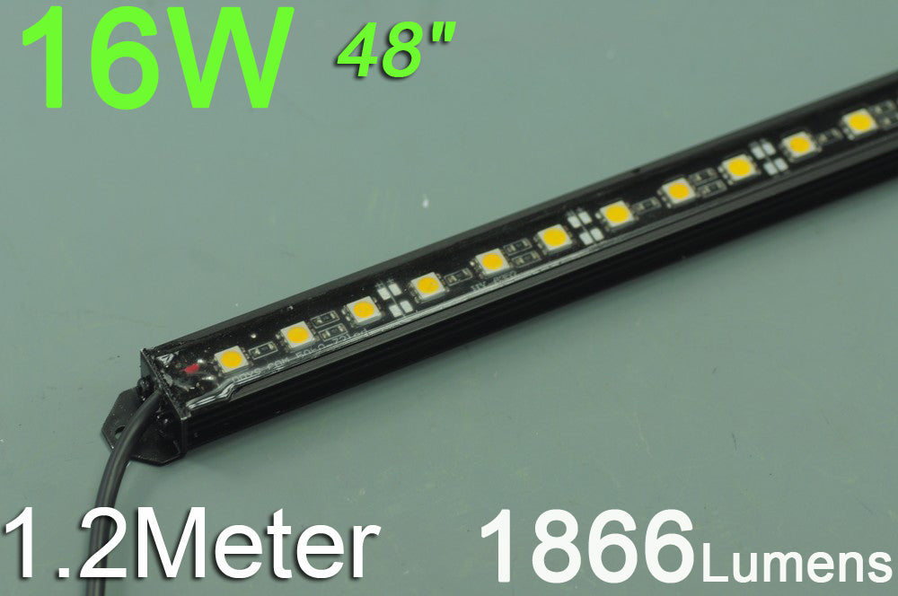1.2Meter Black Superbright Waterproof LED Strip Bar 39.3inch 5050 5630  Rigid LED Strip 12V With DC connector