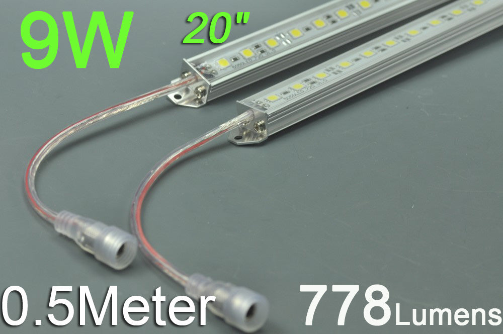0.5Meter 20inch Superbright Waterproof LED Strip Bar 5050 5630 Rigid LED Strip 12V  Both With DC Female male connector