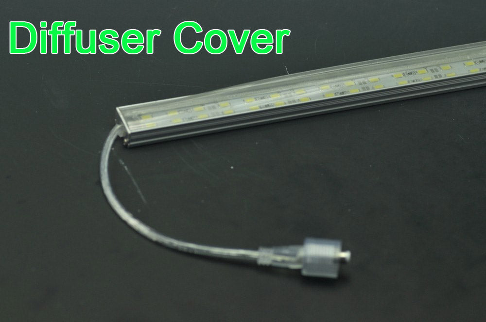 Double Row 1Meter LED Strip Bar 39.3inch 5630 5050 LED Diffuser Waterproof Bar With Frosted Cover  Rigid LED Strip With Clear Frosted Cover 12V With DC connector 144LEDs/M