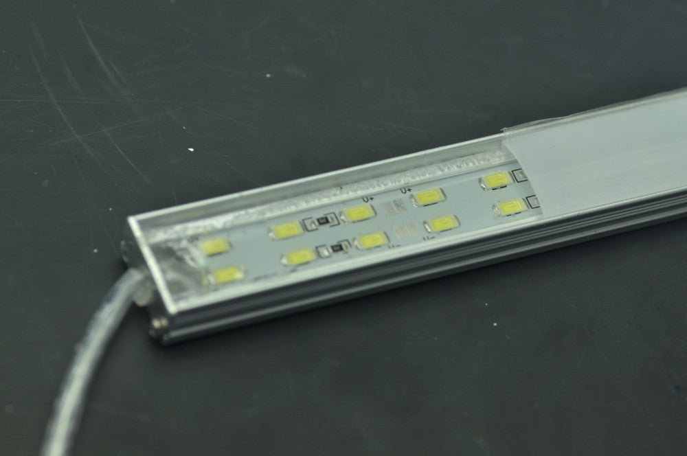 Double Row 1Meter LED Strip Bar 39.3inch 5630 5050 LED Diffuser Waterproof Bar With Frosted Cover  Rigid LED Strip With Clear Frosted Cover 12V With DC connector 144LEDs/M