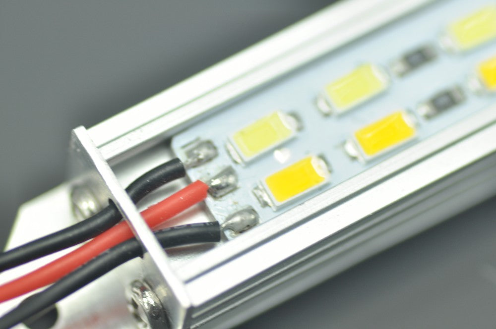 Double Color Temperature Double Row LED Strip Bar Pure White Warm White 39.3inch 5630 1M Rigid LED Strip 12V 144LEDs/M Non-waterproof