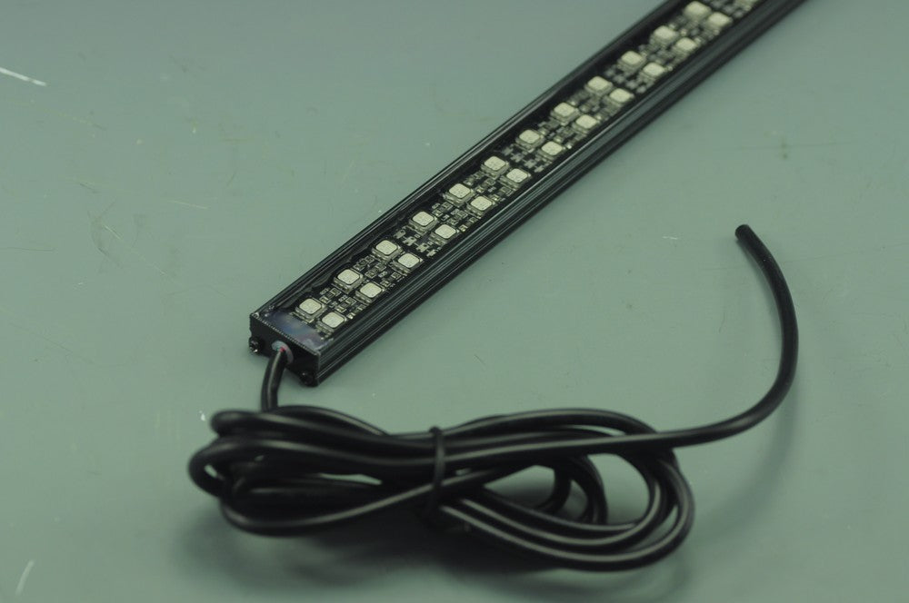Black Double Row 1.2Meter 48inch 12V Superbright Waterproof  5050 RGB Color Changing LED Rigid Strip Bar 168LEDs