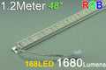 Double Row 1.2Meter 48inch 12V Superbright Waterproof  5050 RGB Color Changing LED Rigid Strip Bar 168LEDs