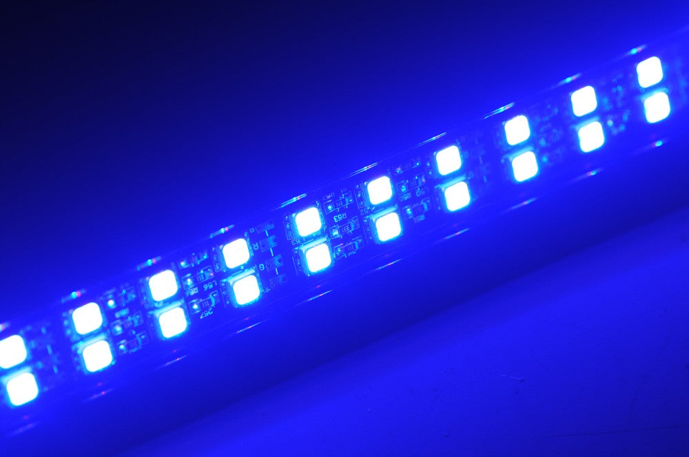 Black Double Row 1Meter 39.3inch 12V Superbright Waterproof  5050 RGB Color Changing LED Rigid Strip Bar 144LEDs