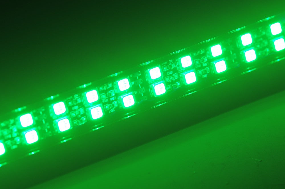 Black Double Row 1Meter 39.3inch 12V Superbright Waterproof  5050 RGB Color Changing LED Rigid Strip Bar 144LEDs