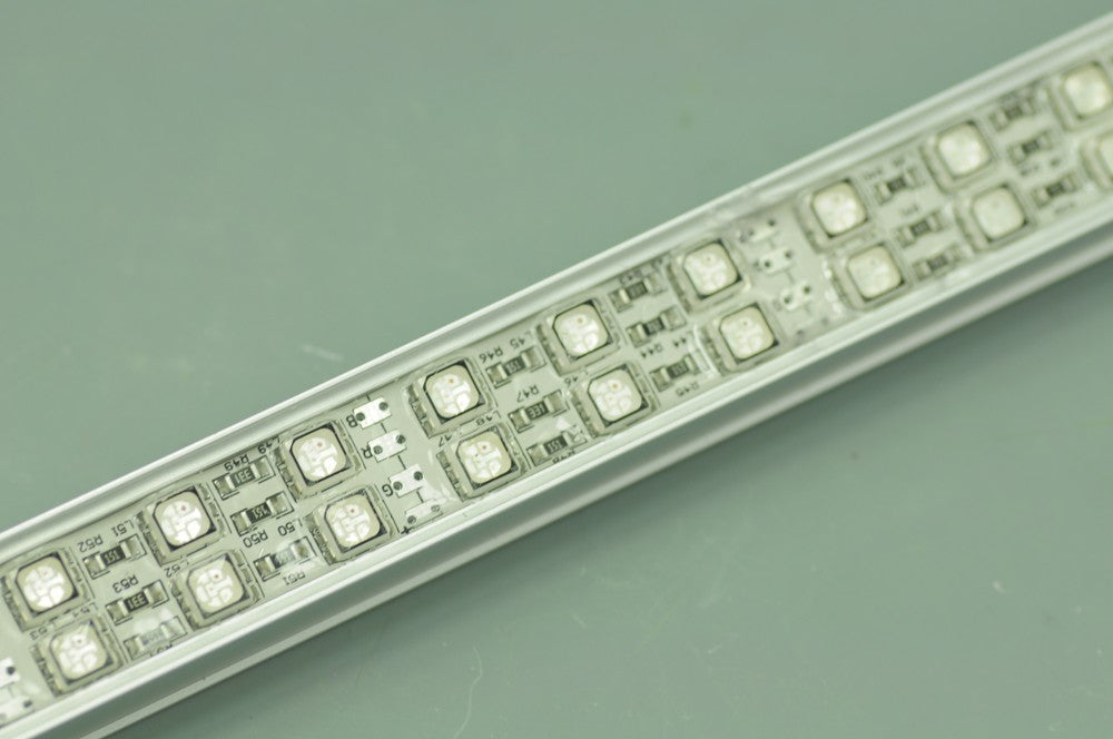 Double Row 1Meter 39.3inch 12V Superbright Waterproof  5050 RGB Color Changing LED Rigid Strip Bar 144LEDs