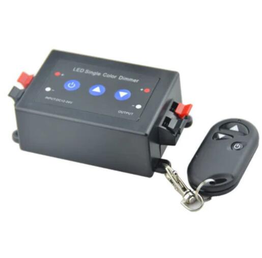 12VDC 8A RF Wireless Remote Control and Key Switch LED Dimmer for Single Color LED Strip Lights