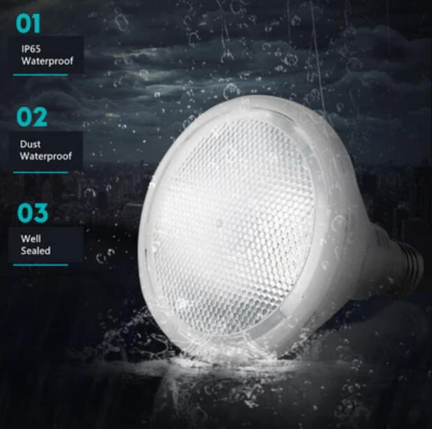 Outdoor PAR38 LED Light Bulb 9W RGB Color Changing Light 60-degree Beam E27/E26 AC100-265V Non-Dimmable Waterproof IP65 Par Light