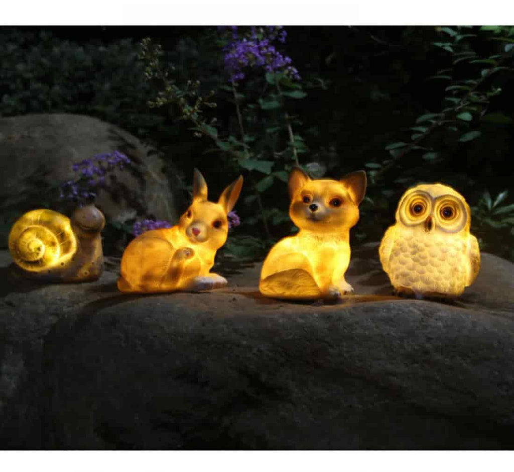 Solar Garden Lights Outdoor Garden Rabbit Statue Decoration