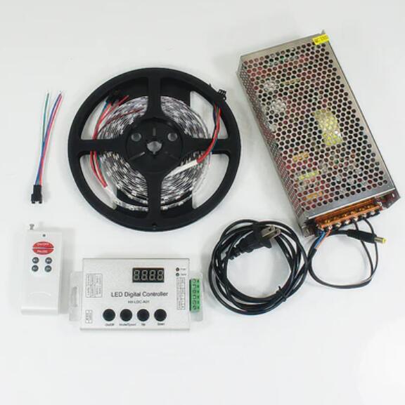 DC 5V SK6812 Individually Addressable LED Strip Light, 16.4FT/5Meter 5050 RGB Pixel LED Strip Kit with 300LEDs