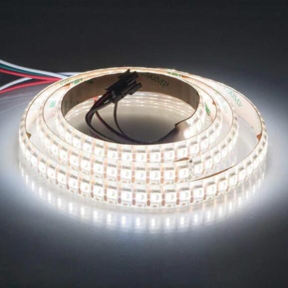 DC 5V SK6812 Individually Addressable LED Strip Light 5050 RGBW 6.6 Feet (200cm) 144LED/Meter LED Pixel Flexible Tape White PCB