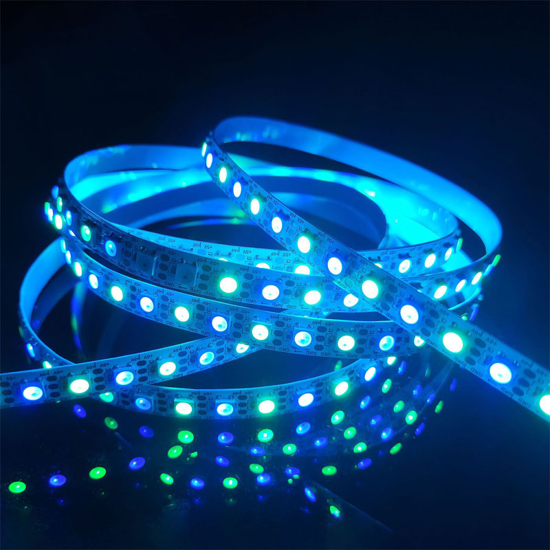 SK6812 BUILT-IN IC MONOCHROME WHITE/ WARM WHITE 5V 5050 LED 5m/16.4ft MARQUEE WITH 60LEDs/M SINGLE POINT SINGLE CONTROL
