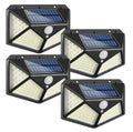 4 Pack Solar Lights Outdoor 100 LED IP65 Waterproof Solar Motion Sensor Security Lights