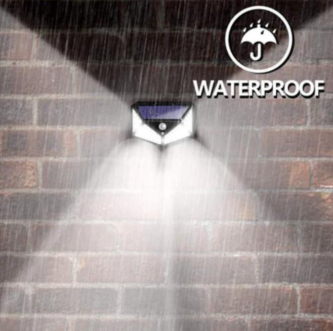 4 Pack Solar Lights Outdoor 100 LED IP65 Waterproof Solar Motion Sensor Security Lights