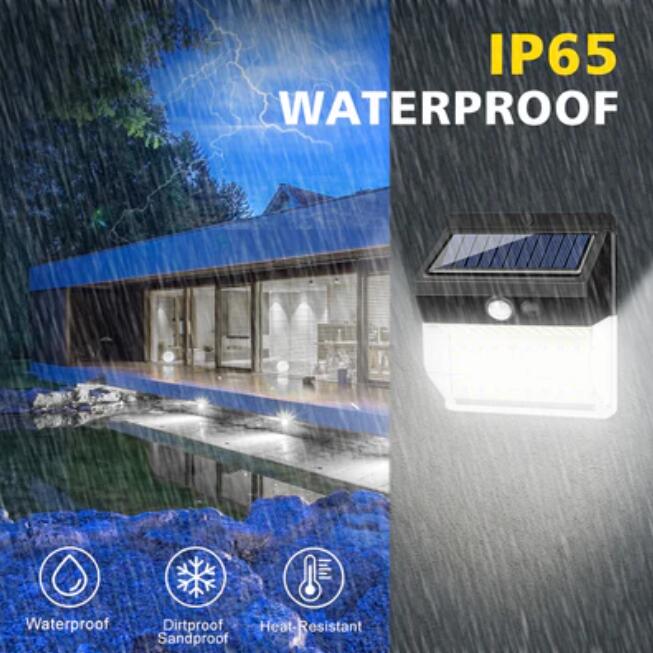 2 Pack Solar Lights Outdoor 136 LEDs Wireless Waterproof Security Solar Motion Sensor Wall Lights