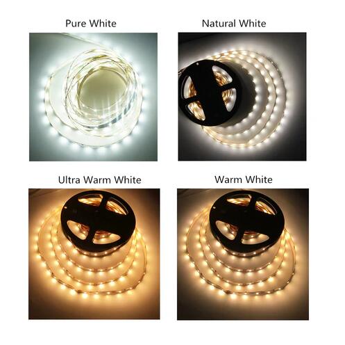 2700K/3000K/4000K/5500K 12V Dimmable Flexible LED Strips SMD2835-300 60 LEDs 1000LM/Mtr 8mm Width