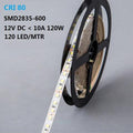 DC 12V 84W 7A 5Meter (16.4Ft) SMD2835 600LEDs/Roll Color Rendering Index CRI80 Flexible LED Strips 1900LM/M 8mm Wide White PCB