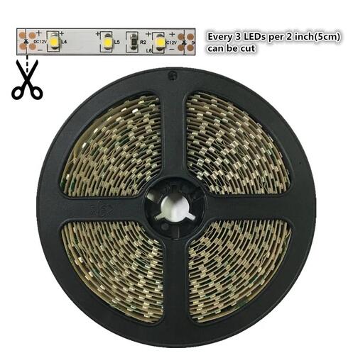 12V Red/Blue/Green/Yellow Dimmable Flexible LED Strips SMD3528-300 300LM 60 LEDs/Mtr 8mm Width