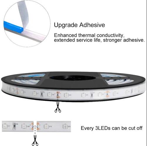 12V Dimmable SMD3528-300 Flexible LED Strips 60 LEDs Per Meter 8mm Width 300lm Per Meter