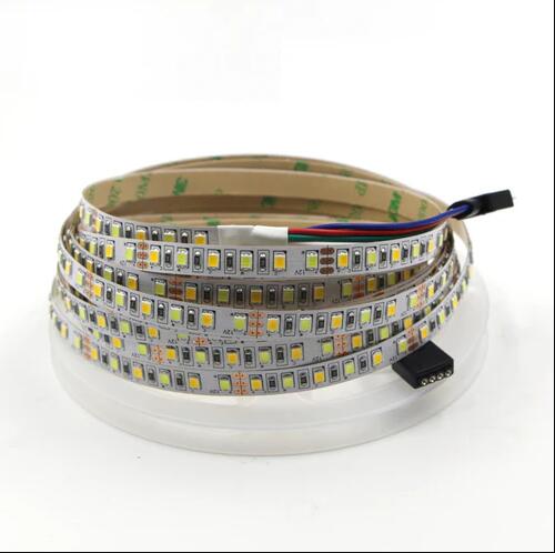 Dual White Color LED Light Strip, 12V DC 5Meter Roll SMD3528-600 120 LEDs Per Meter Color Temp-Adjustable Flexible LED Strip Light