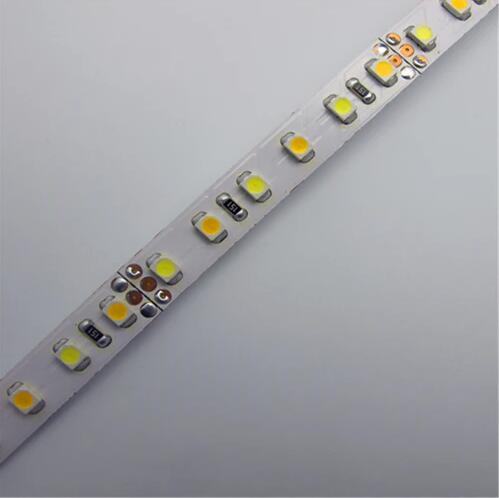 Dual White Color LED Light Strip, 12V DC 5Meter Roll SMD3528-600 120 LEDs Per Meter Color Temp-Adjustable Flexible LED Strip Light