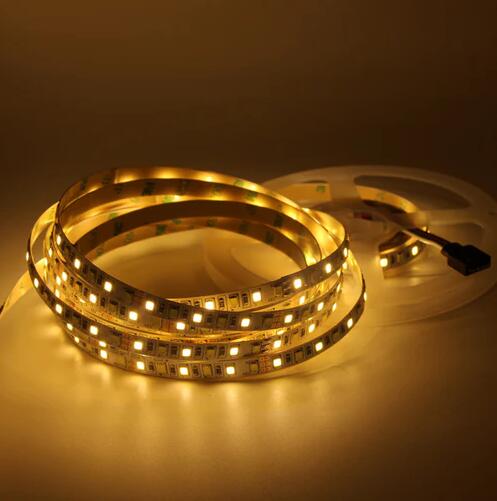 Dual White Color LED Light Strip, 12V DC 5Meter Roll SMD3528-600 120 LEDs Per Meter Color Temp-Adjustable Flexible LED Strip Light