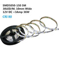 12V Dimmable SMD5050-150 Flexible LED Strips 30 LEDs Per Meter 10mm Width 450lm Per Meter