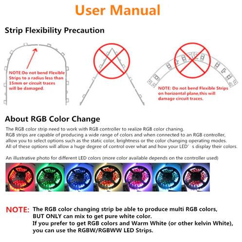 SMD5050-150 RGB Color LED Strips 30 LEDs Per Meter 10mm Wide Tri-Chip Flexible Tape