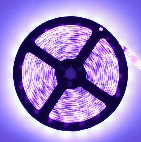 380nm 385nm SMD5050-150 12V 3A 36W UV LED Strip Light for UV Curing Currency Validation