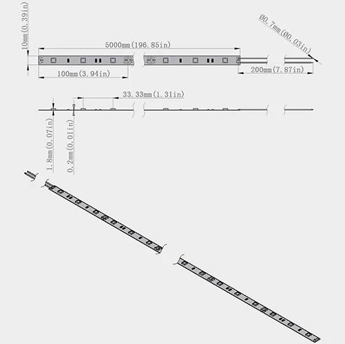 365nm 370nm SMD5050-150 12V 3A 36W UV LED Strip Light Ideal for Curing, Currency Validation