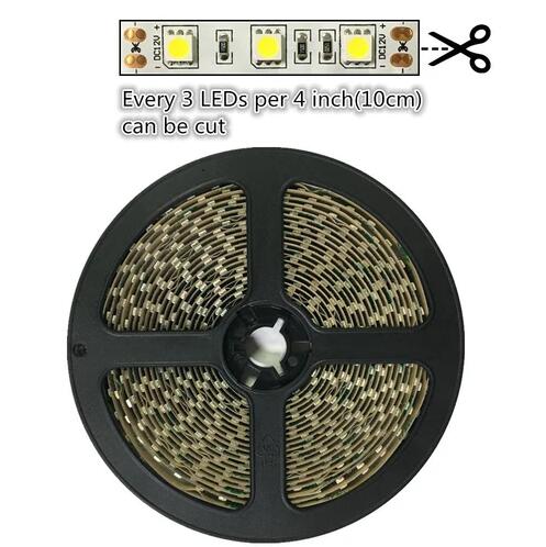 DC 12V Dimmable SMD5050-300 Flexible LED Strips 60 LEDs Per Meter 10mm Width 900lm Per Meter