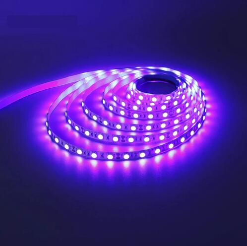 395nm 405nm Black Light SMD5050-300 12V 6A 72W UV (Ultraviolet) LED Strip Light Flex