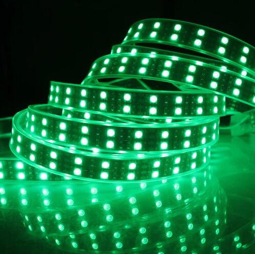 16.4FT/5M RGB LED Strips Lighting, SMD5050-600 120 LEDs Per Meter Double Row Flexible LED Strips, 15mm Width