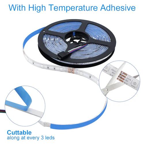 32.8FT/10Mtr RGB LED Strips Light Kit, SMD5050 30LEDs/Mtr, Bluetooth Wireless, Smart APP controlled