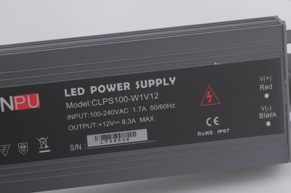 Super Slim  Waterproof 12V 8.3A LED Power Supply 100 Watt LED Power Supplies Rain-proof For LED Strips LED Light