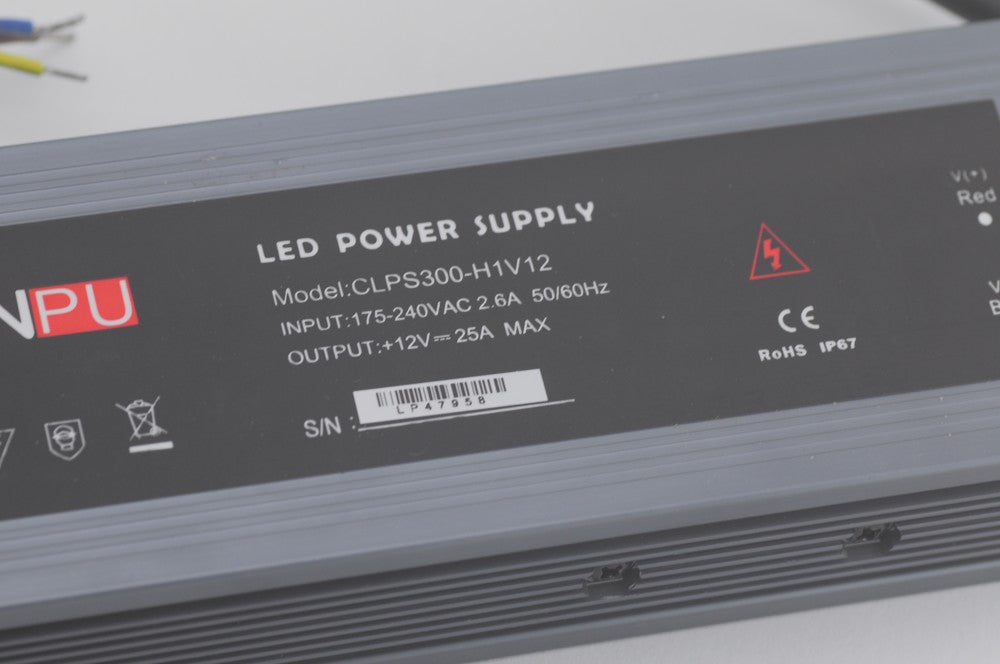 Waterproof 12V 25A LED Power Supply 300 Watt LED Power Supplies Rain-proof For LED Strips LED Light
