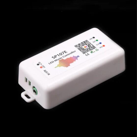 5V-24V DC Wireless SP107E Bluetooth Music Symphony Controller for Dream Color Magic Color Addressable Color Changing LED Flexible Strip Lights Max 960Pixels Controllable