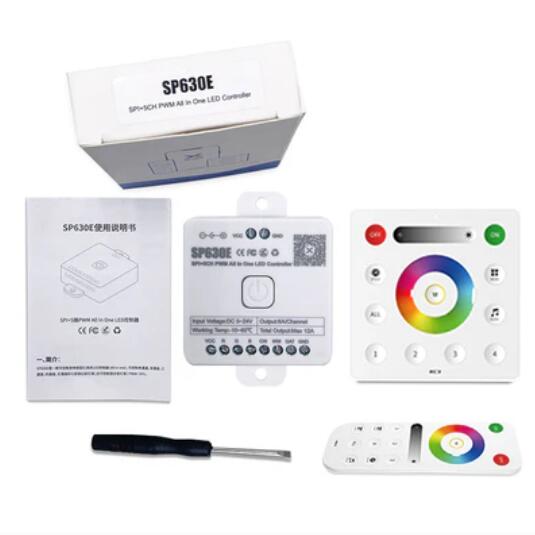 SP630E All-in-One SPI + 5CH PWW LED Controller Bluetooth Music Controller for LED Strips and LED Lights iOS/Android App Control