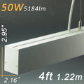 LED Linear Suspension 4ft 1.2 Meter 2.76"x1.97" 50W AC120-277V