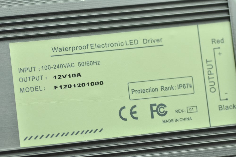 120 Watt LED Power Supply 12V 10A LED Power Supplies Waterproof IP67 For LED Strips LED Light
