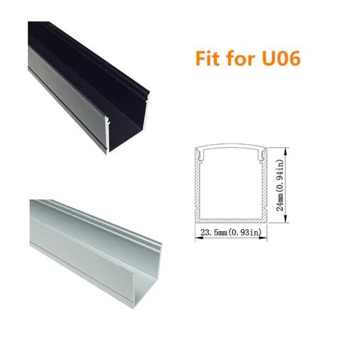 Seperate Aluminum Housing Only for U-Shape and V-Shape LED Aluminum Profile, Fit for U01, U02, U03, U04, U05, U06, V01, V02, V03