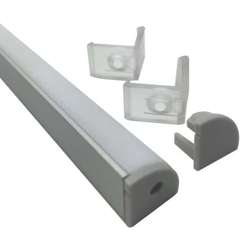 Silver Corner LED Aluminum Profile V02 16x16mm V-Shape Curved Cover Corner Mounting Aluminum Channel