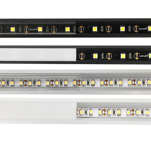 Silver U01 9x23mm U-Shape LED Aluminum Channel System for LED Strip Light Installation