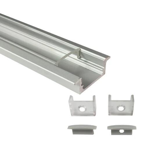 Silver U01 9x23mm U-Shape LED Aluminum Channel System for LED Strip Light Installation