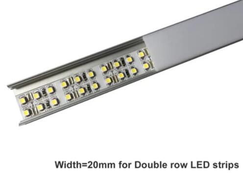 Silver U04 10x23mm U-Shape LED Aluminum Profile Aluminum Extrusion for LED Strip Light Installation