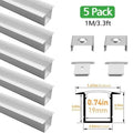 Silver U05 36x24mm U-Shape LED Aluminum Profile Kit for LED Strip Installation